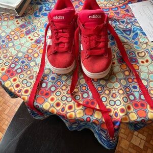 Adidas Women’s Sneakers in Red and White